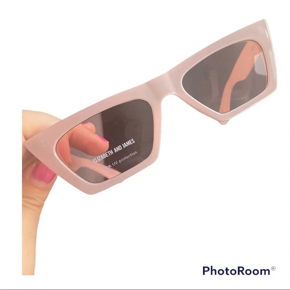 Elizabeth And James - Square Cat Eye In Milky Blush Sunglasses